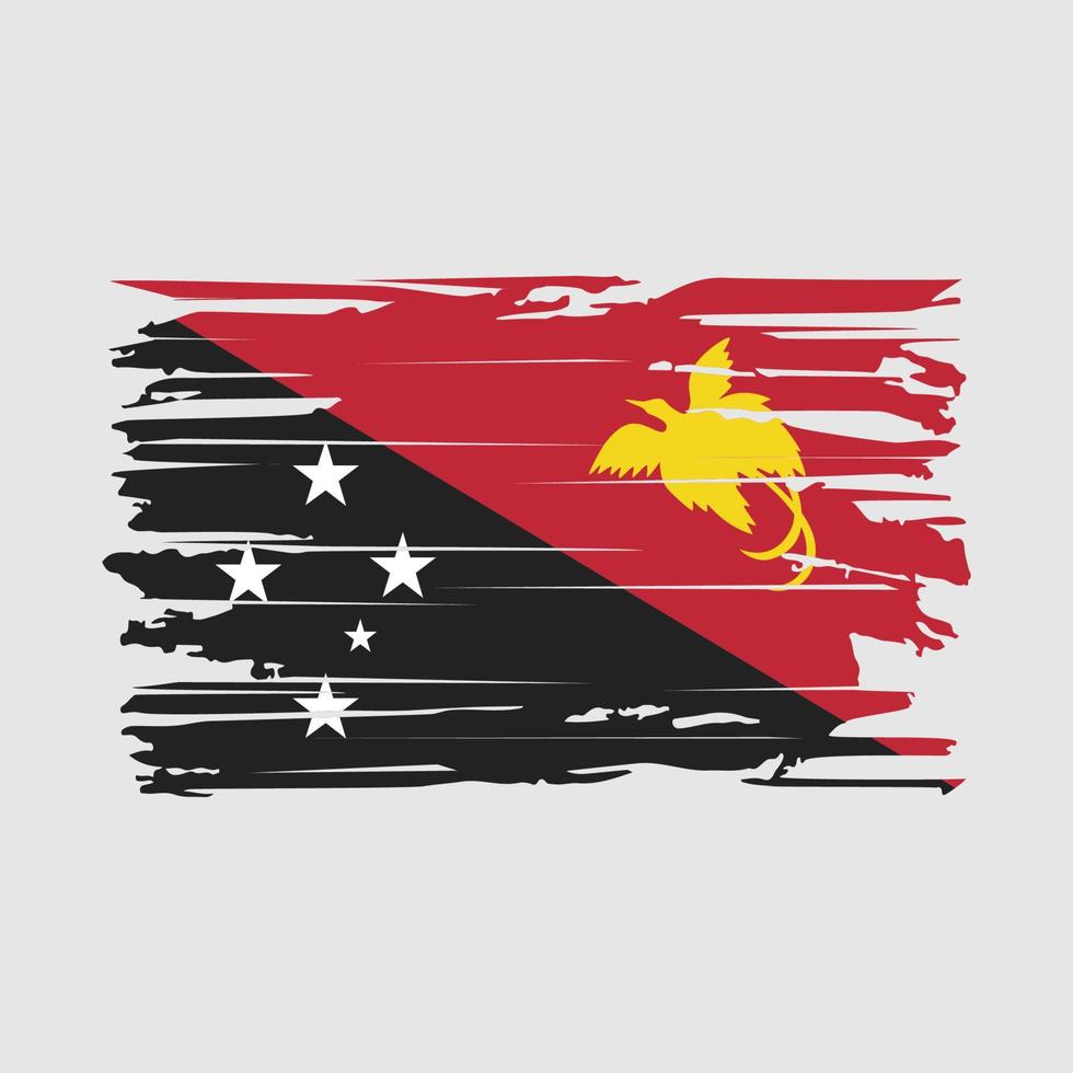 Papua Flag Brush Vector