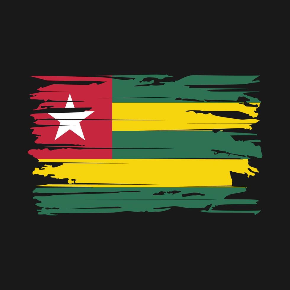 Togo Flag Brush Vector
