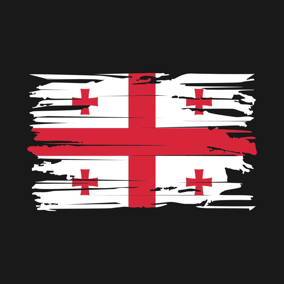 Georgia Flag Brush Vector