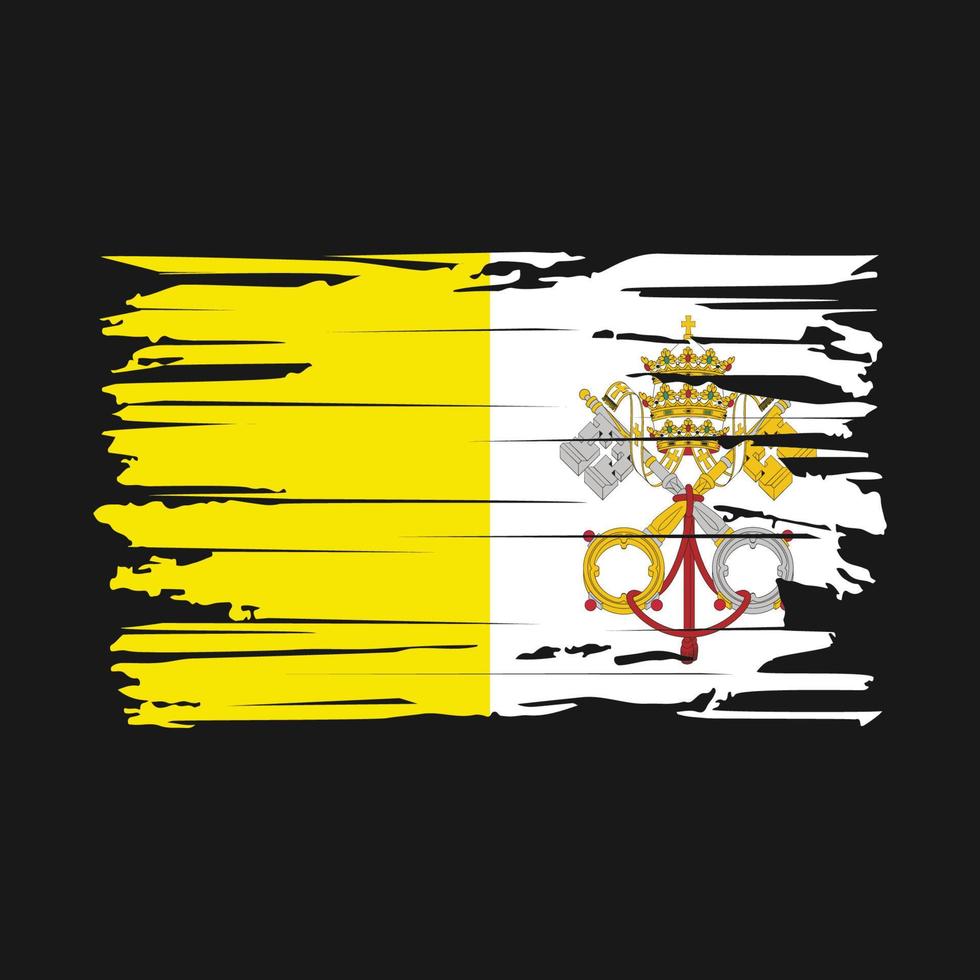 Vatican Flag Brush Vector
