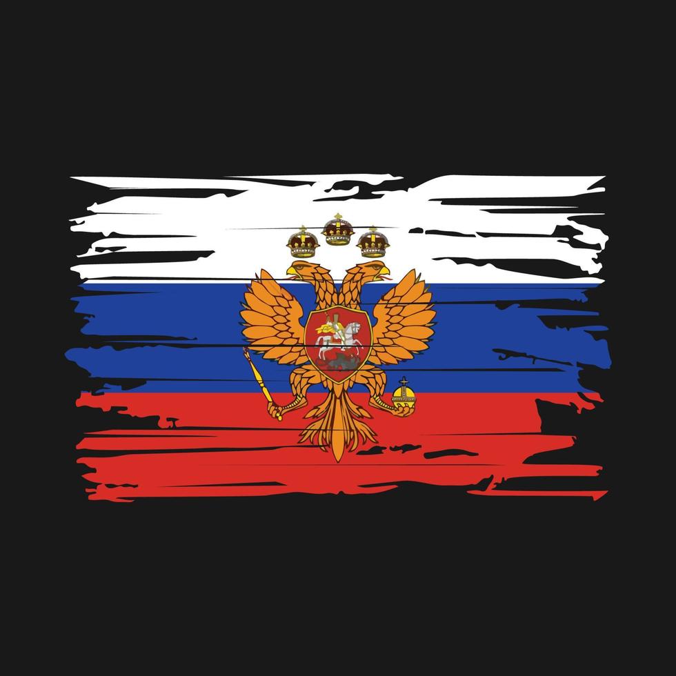 vector de pincel de bandera de rusia