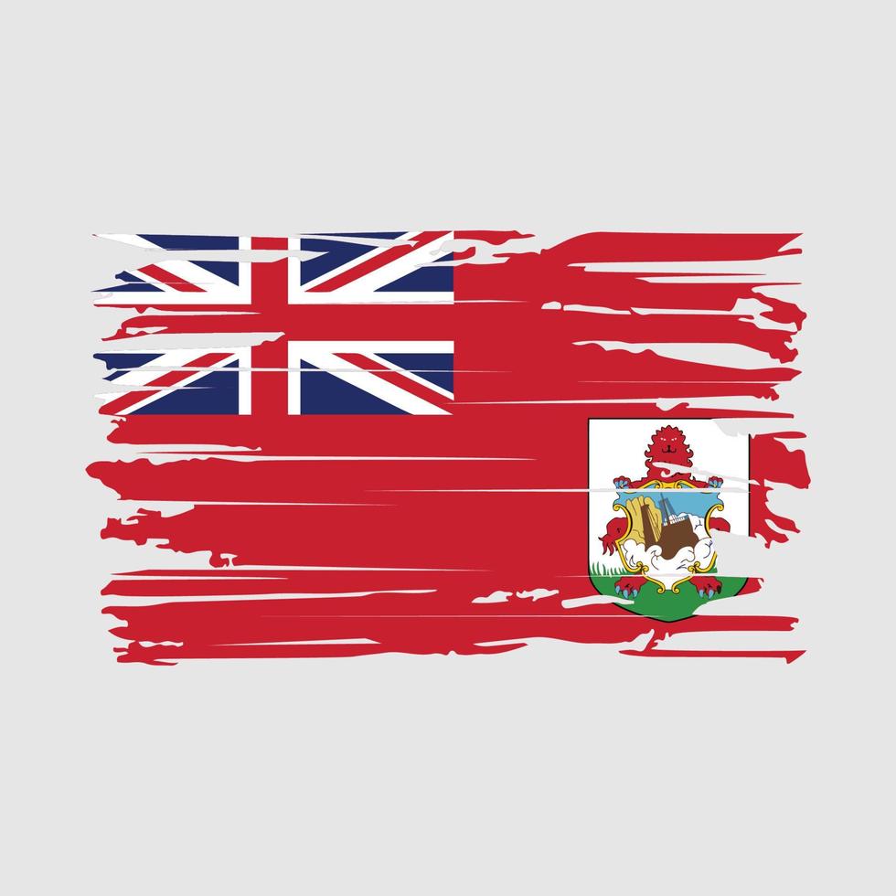 vector de pincel de bandera de Bermudas