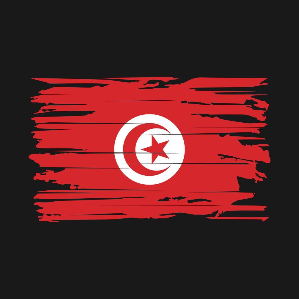 Tunisia Flag Brush Vector