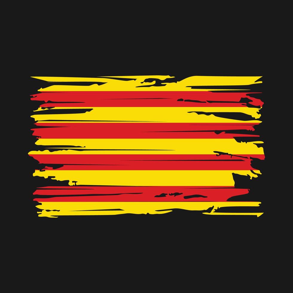 vector de pincel de bandera de cataluña