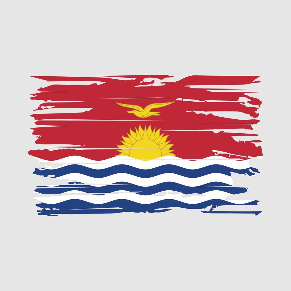 vector de pincel de bandera de kiribati