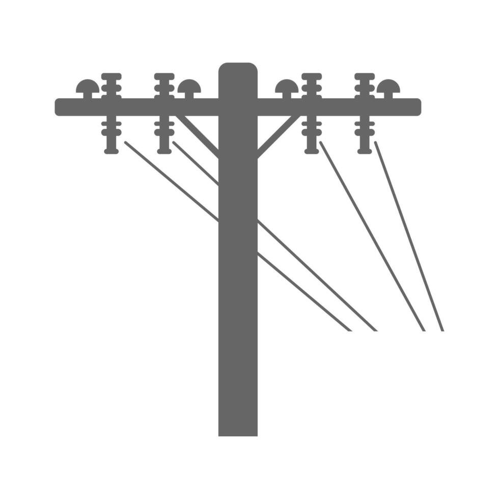 diseño de icono de poste eléctrico vector