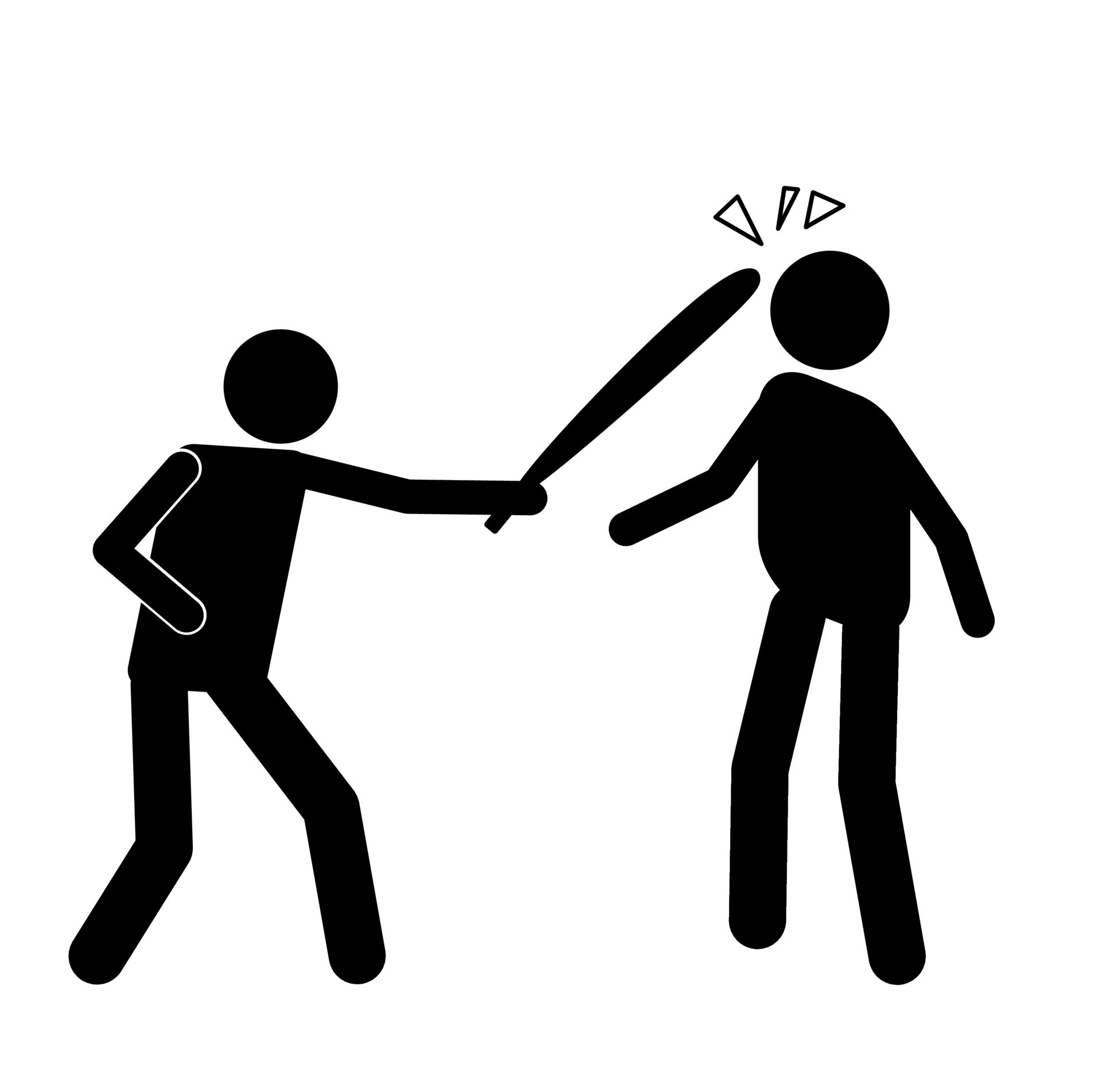 icon people are fighting. robbery. beating. brawl. 20073861 Vector Art
