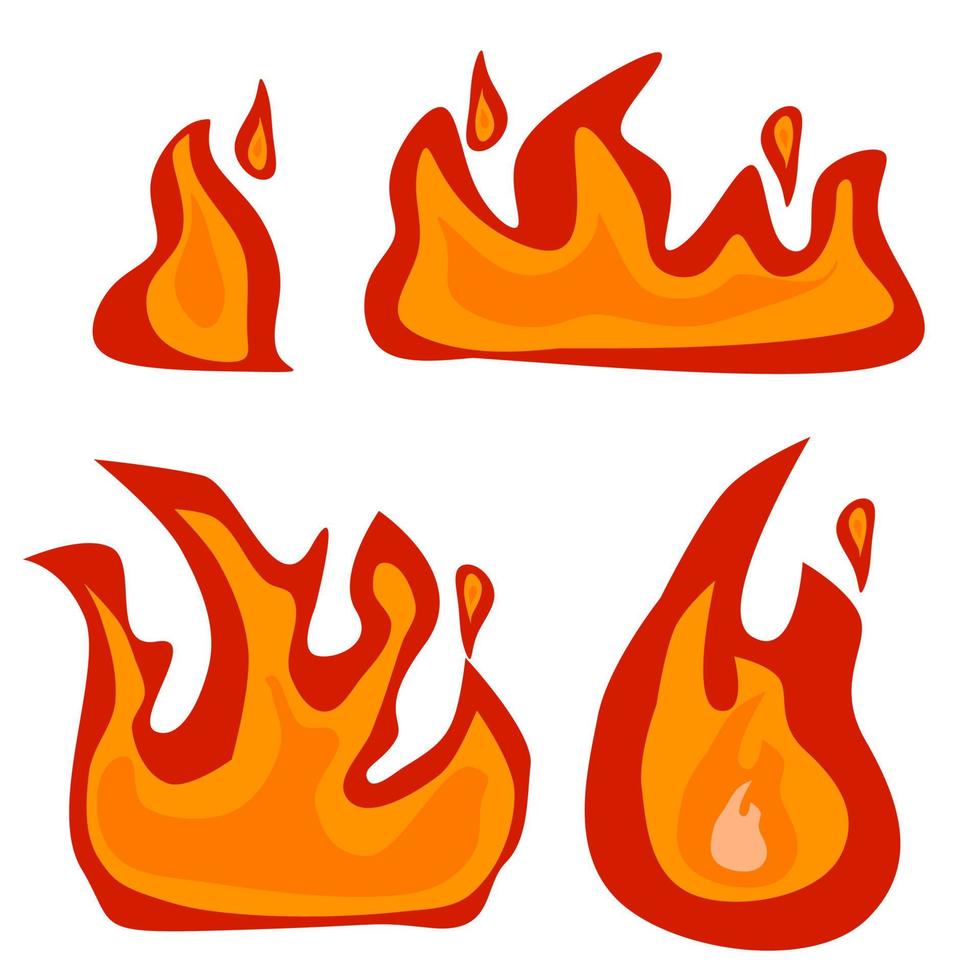 burning fire illustration. fire icon. bonfire vector
