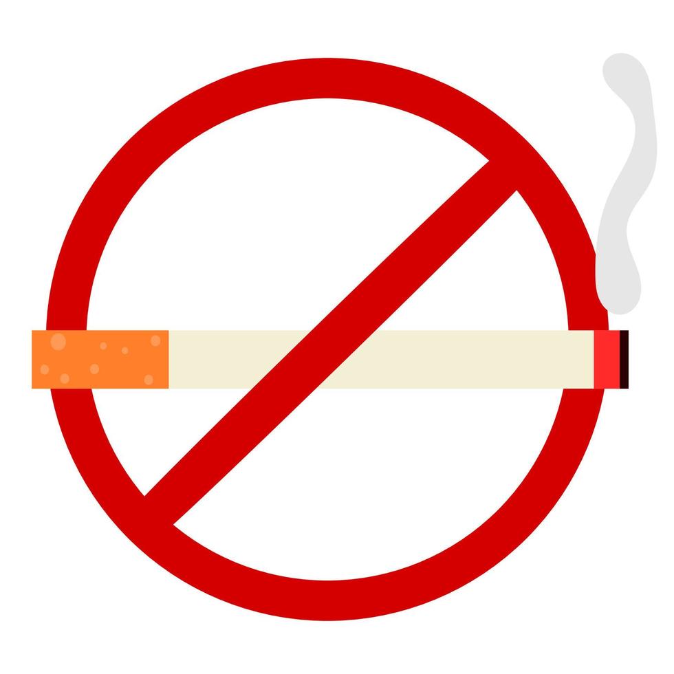 warning not to smoke. no smoking. the dangers of cigarette smoke vector