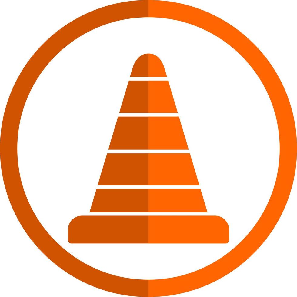 Traffic Cone Vector Icon Design