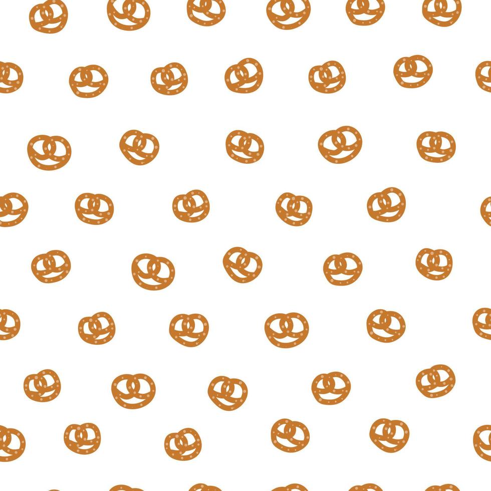 Seamless pattern with small pretzels. vector