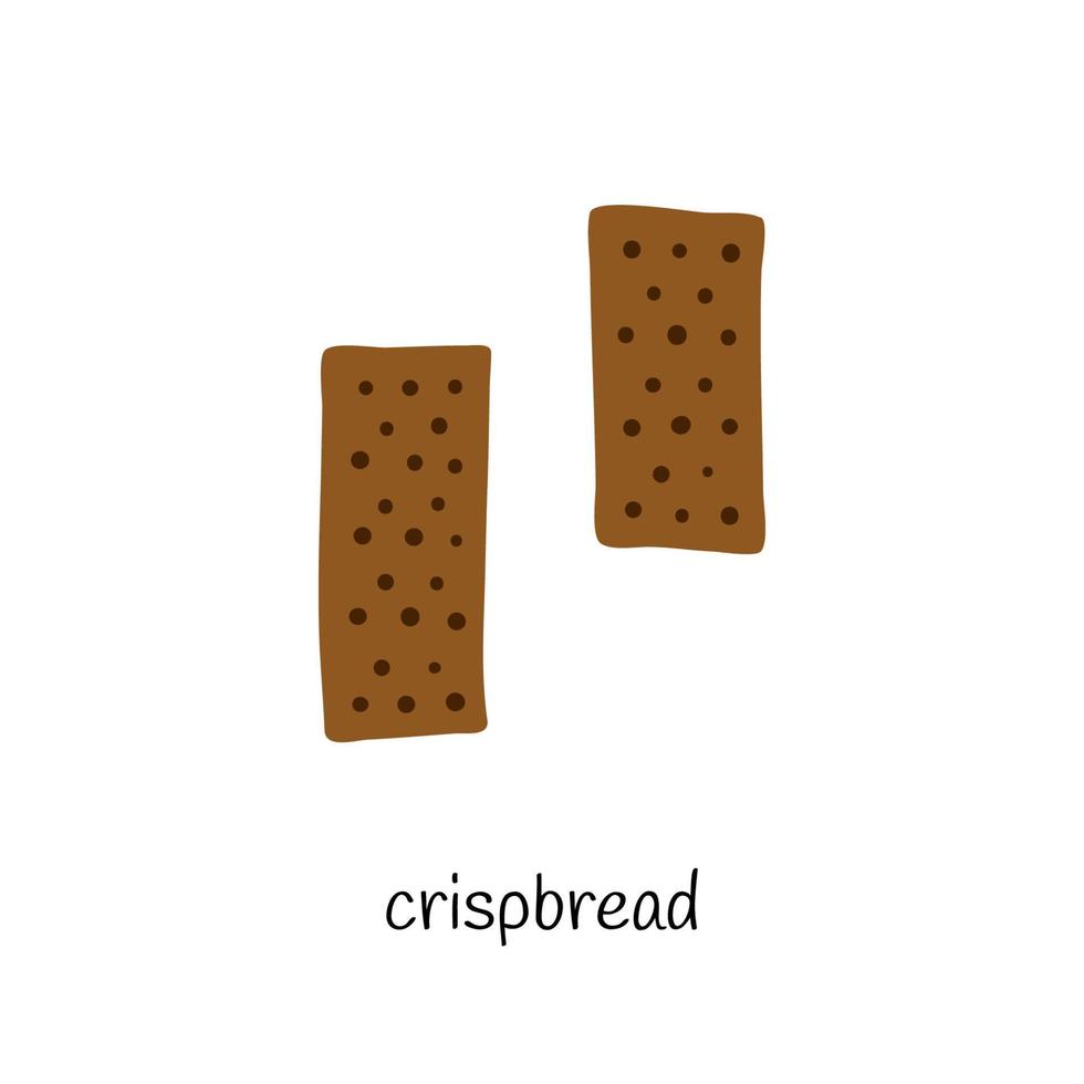 Doodle rye Swedish crispbreads. vector