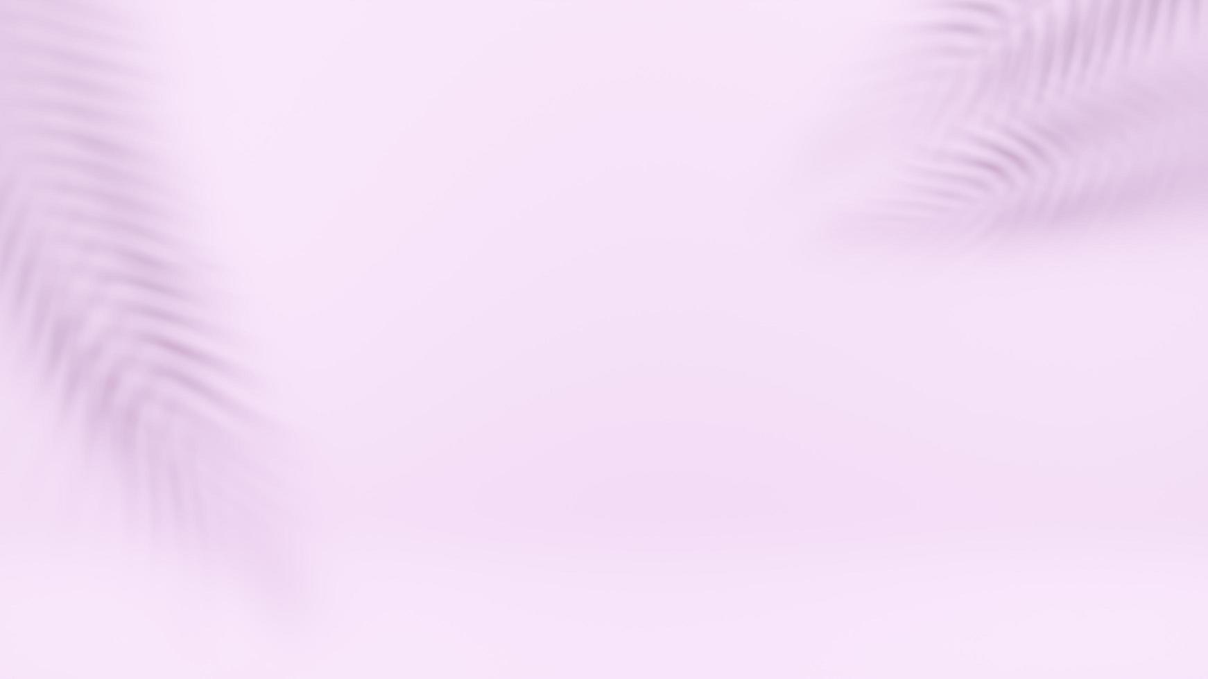 Palm tree shadow on light purple background. Used for minimal presentation, Summer tropical beach concept. 3D rendering. photo