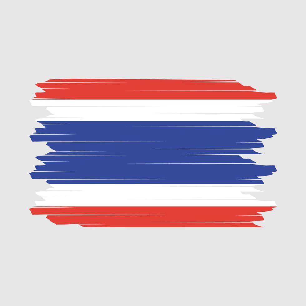 vector de pincel de bandera de tailandia