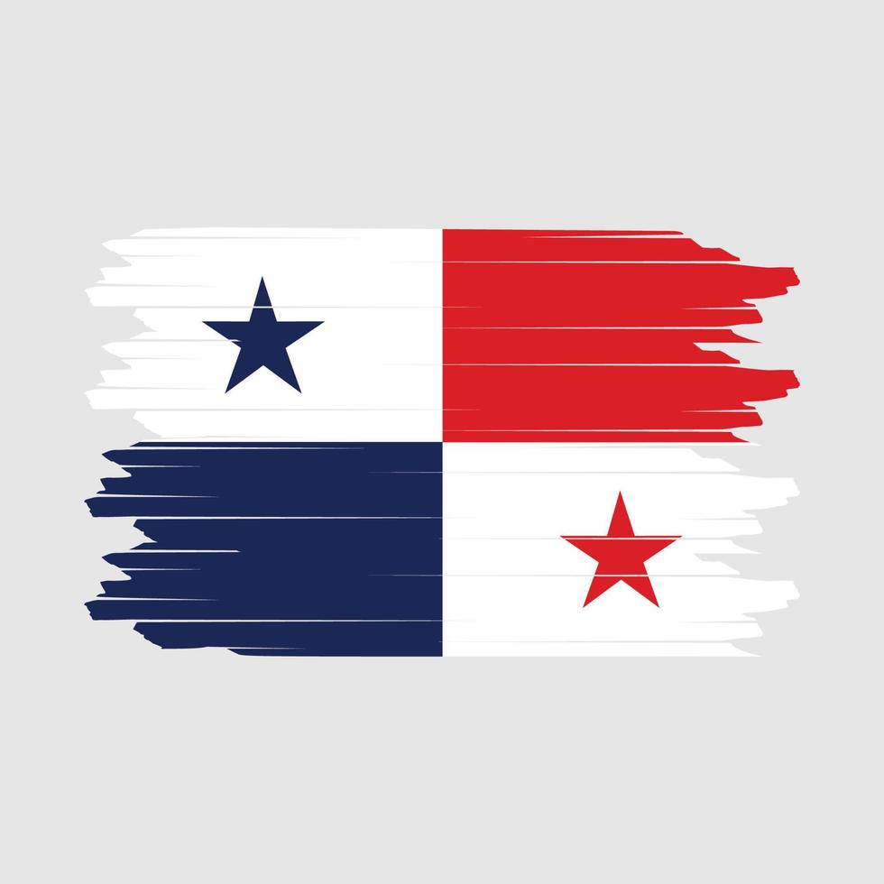 Panama Flag Brush Vector