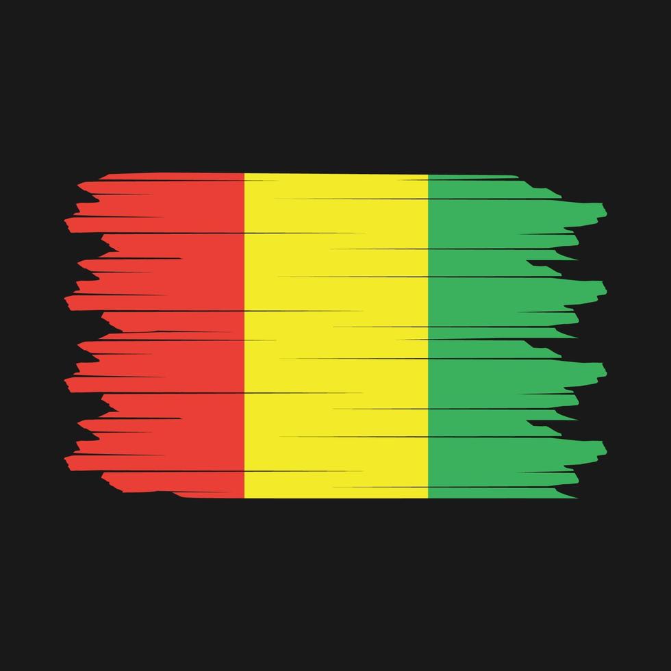 Guinea Flag Brush Vector