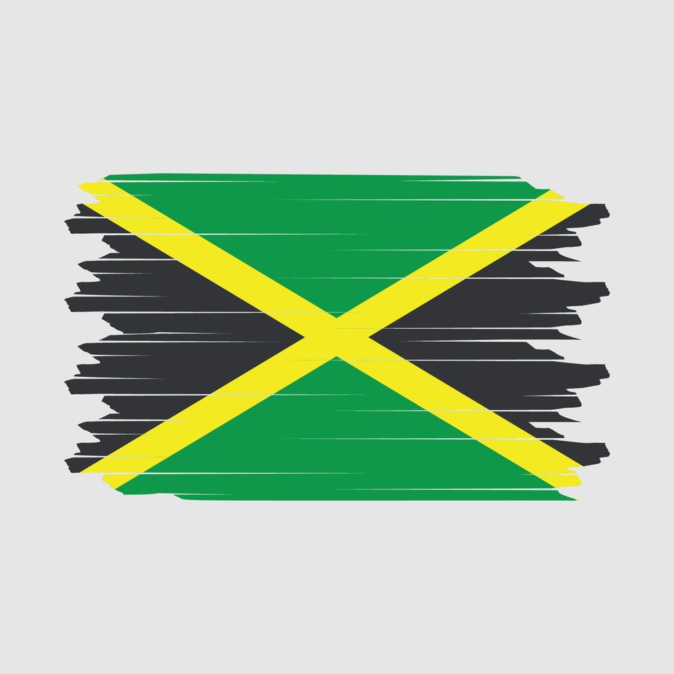 vector de pincel de bandera de jamaica