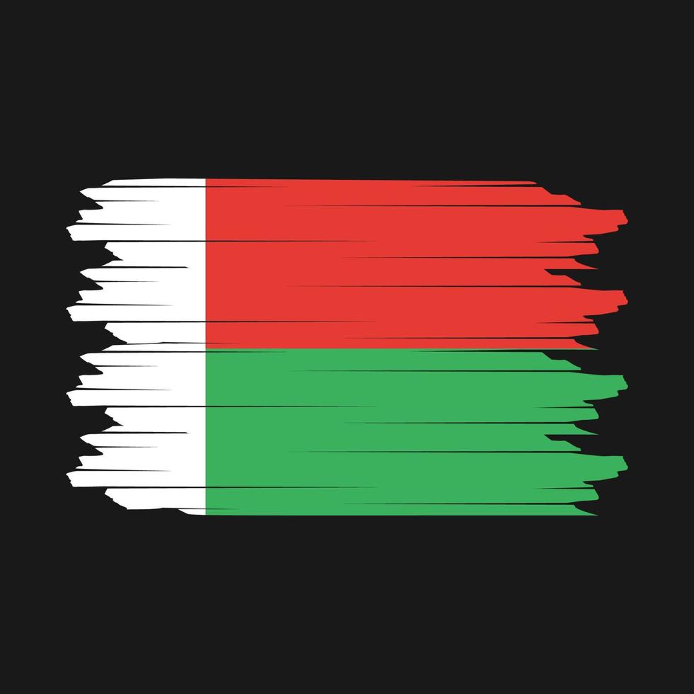 Madagascar Flag Brush Vector