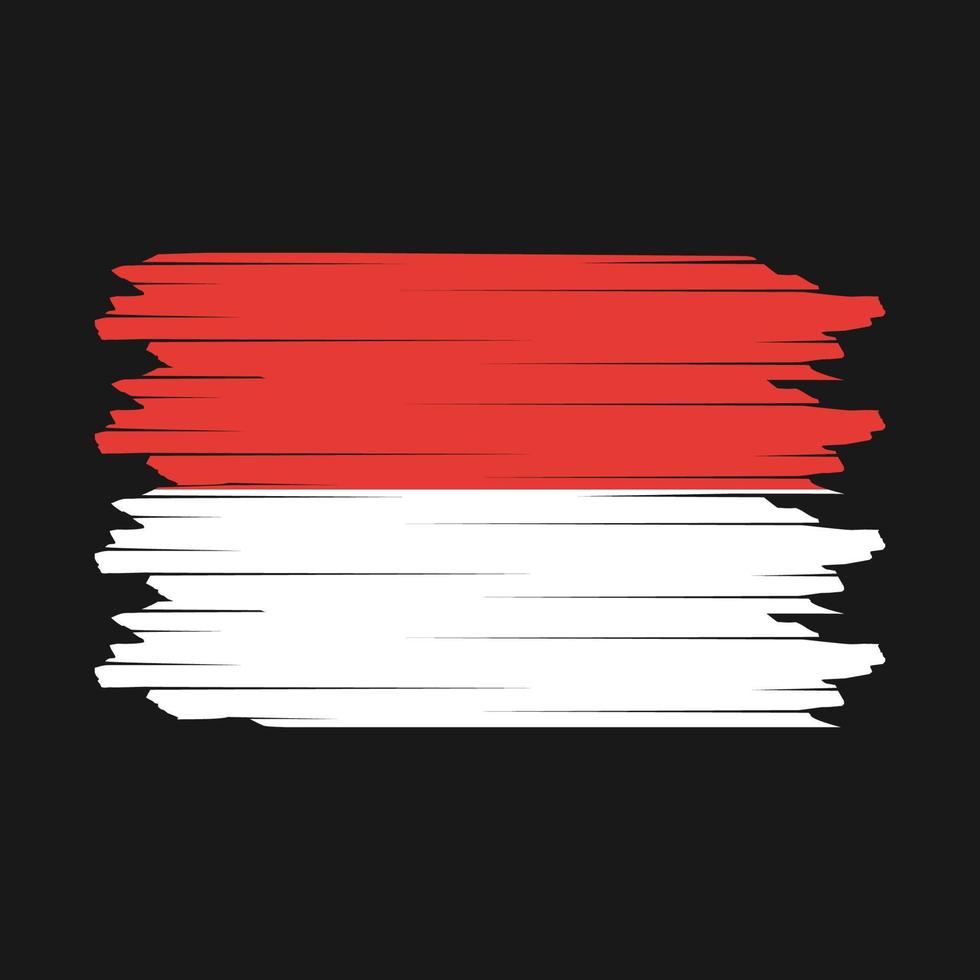 Indonesia Flag Brush Vector