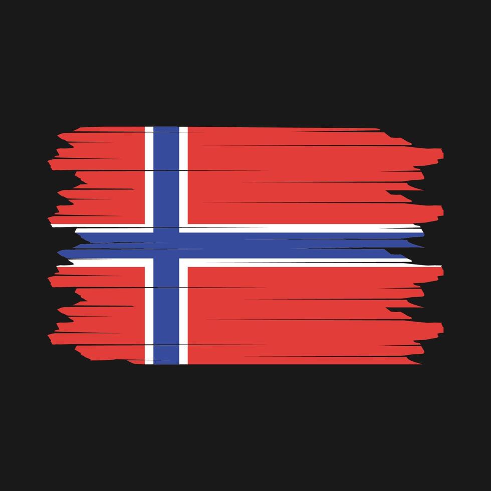 Norway Flag Brush Vector