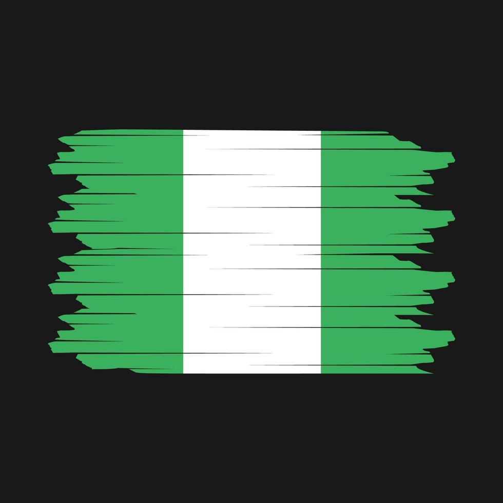 vector de pincel de bandera de nigeria