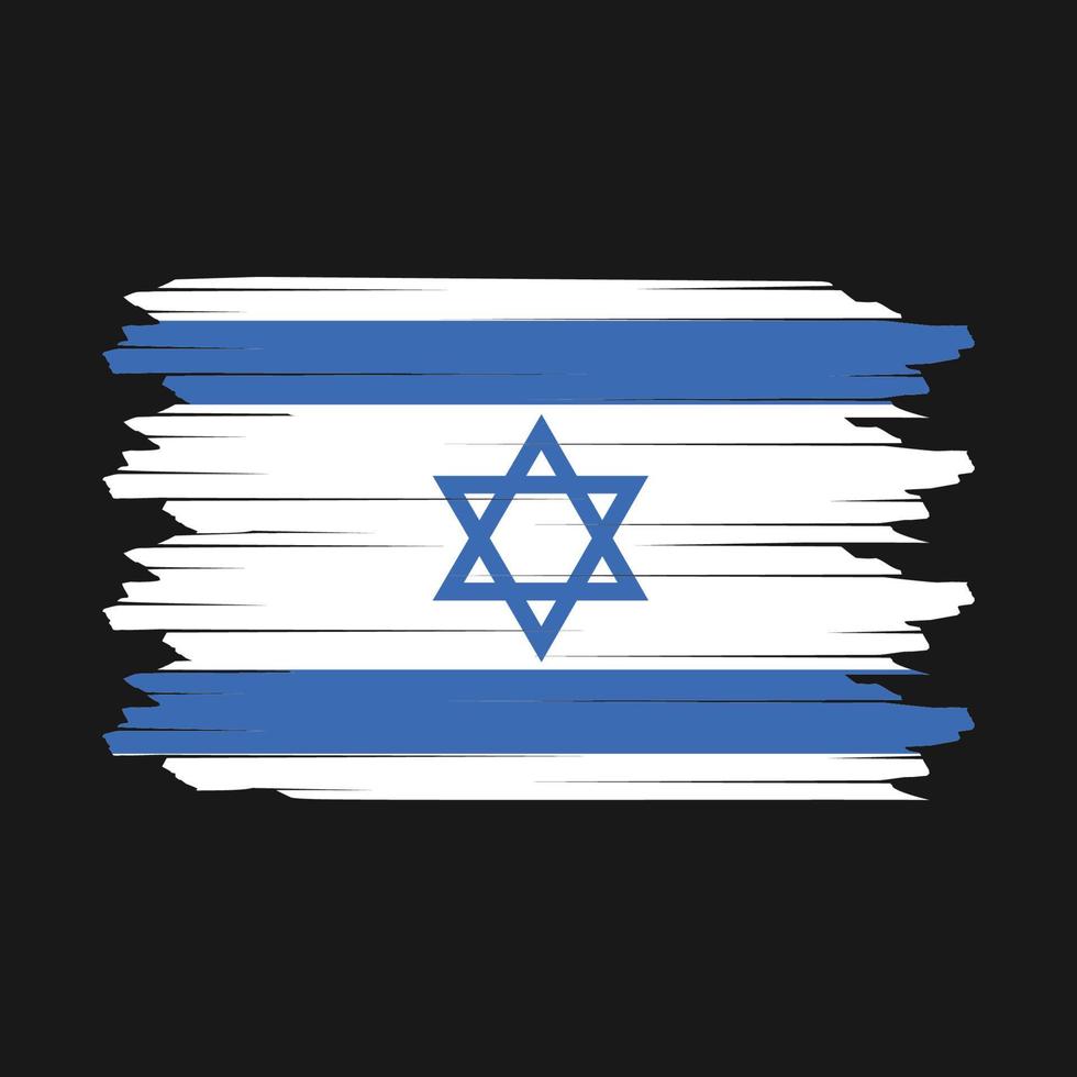 Israel Flag Brush Vector