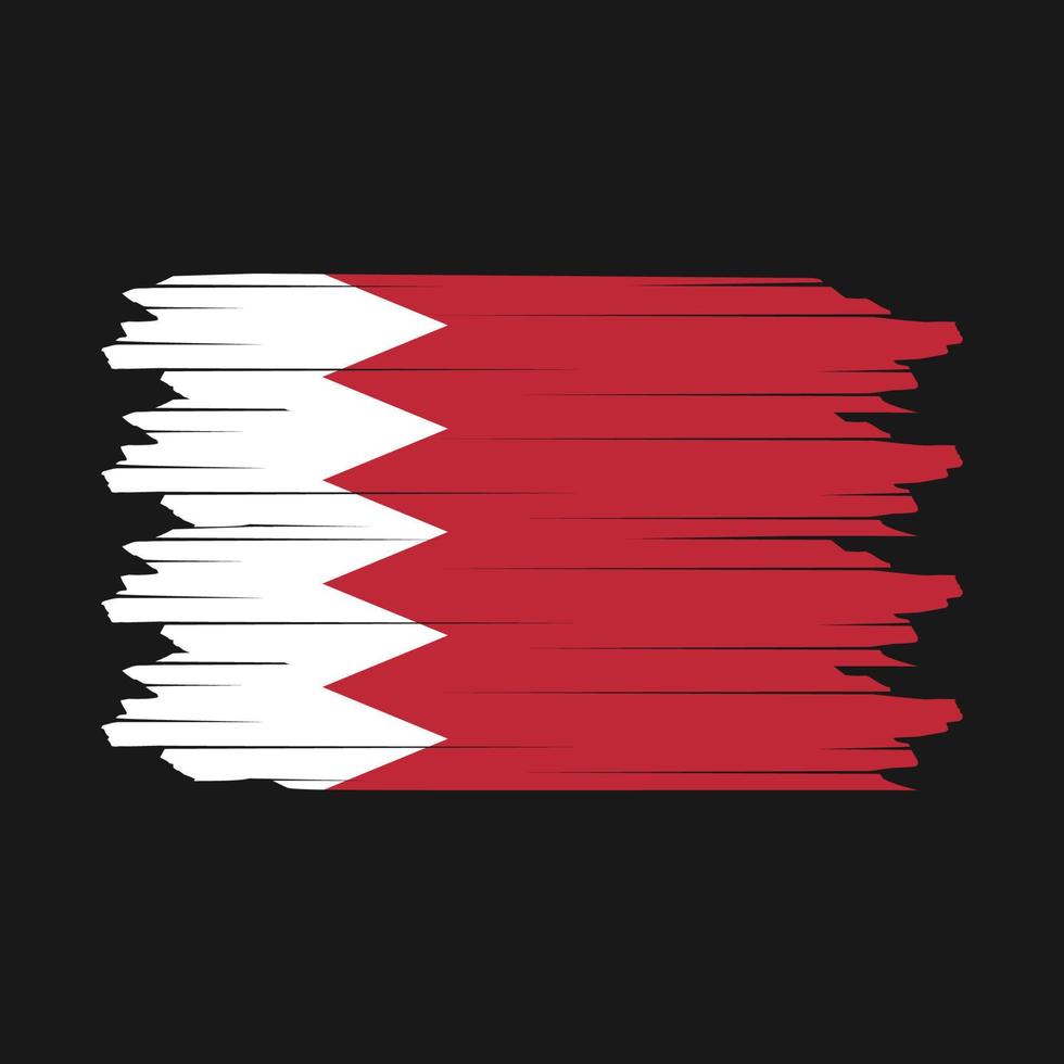 Bahrain Flag Brush Vector