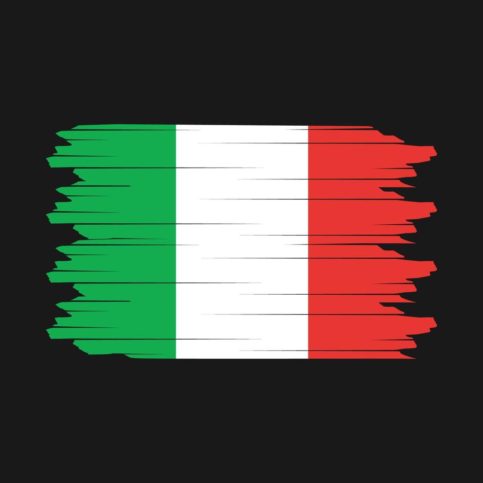 vector de pincel de bandera de italia