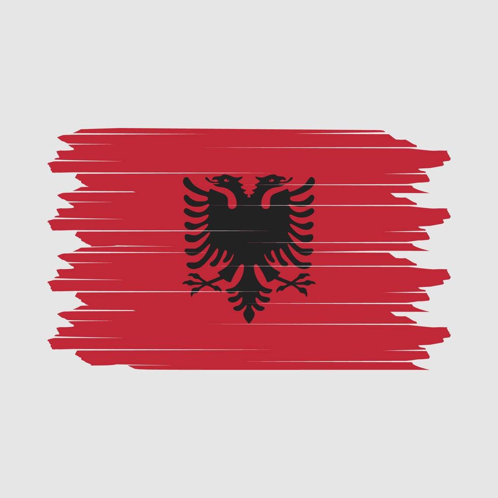 Albania Flag Brush Vector