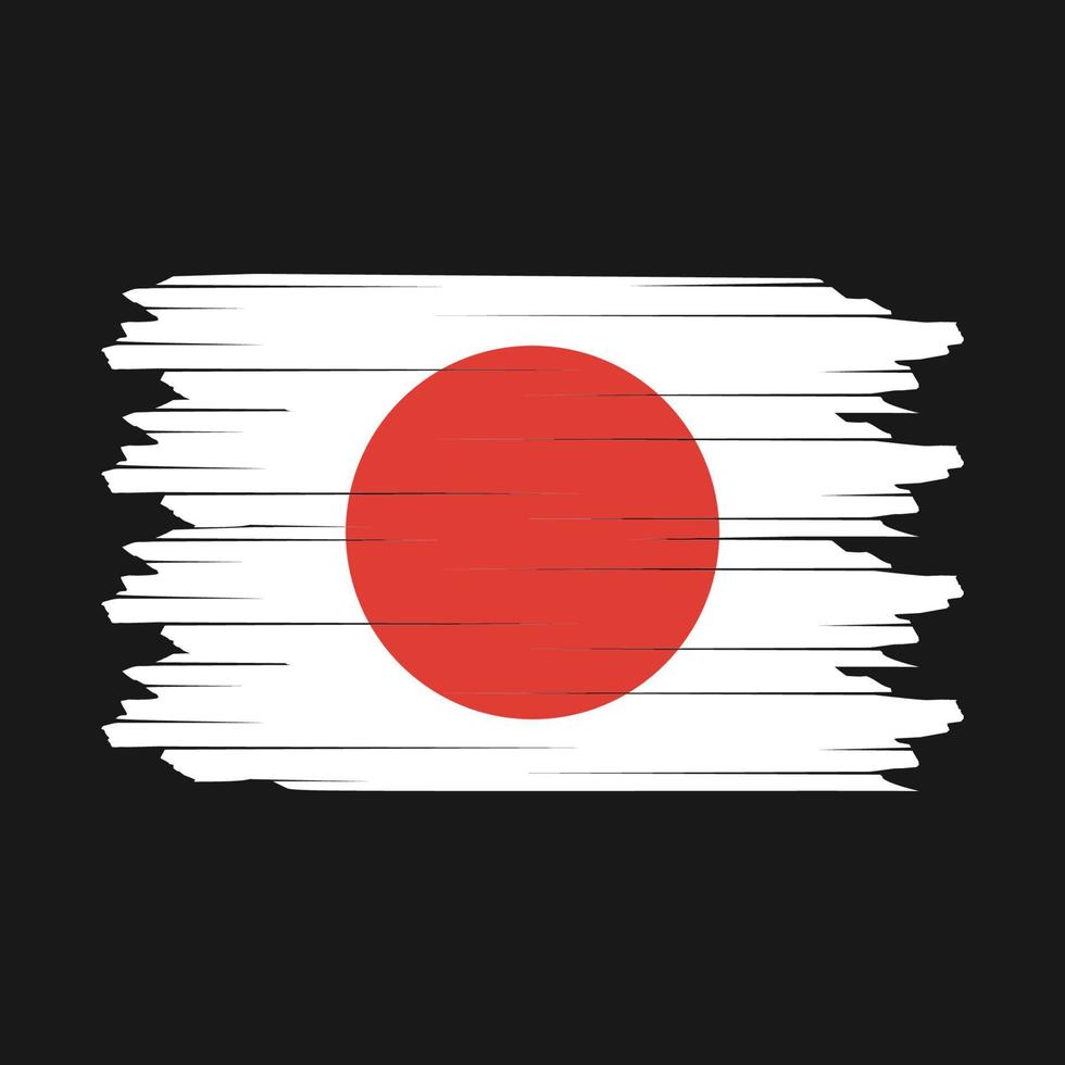 Japan Flag Brush Vector