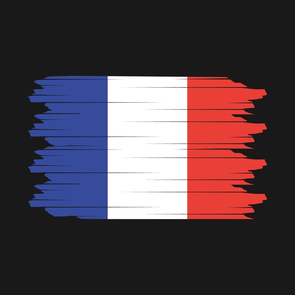 vector de pincel de bandera de francia