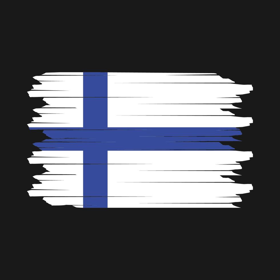 Finland Flag Brush Vector