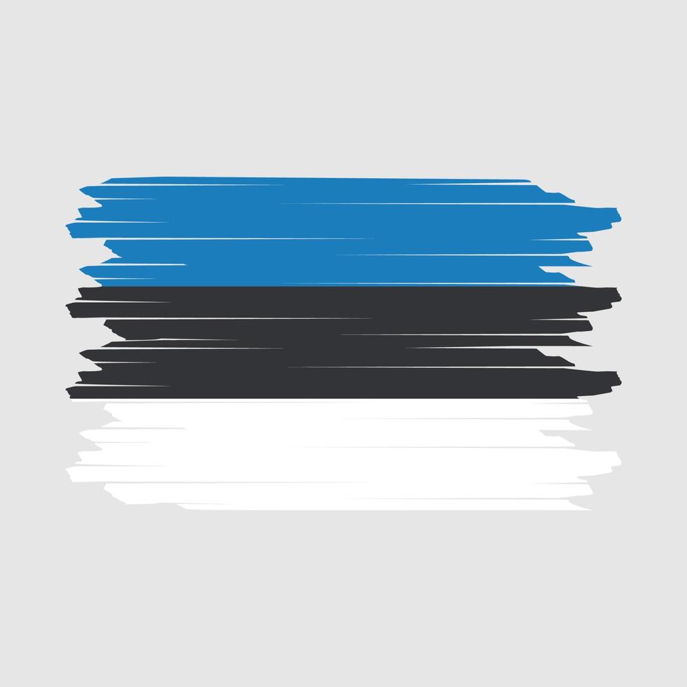 vector de pincel de bandera de estonia