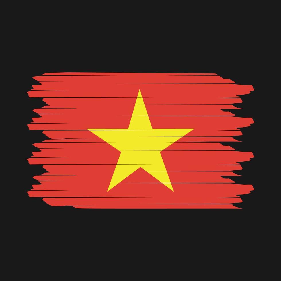 vector de pincel de bandera de vietnam