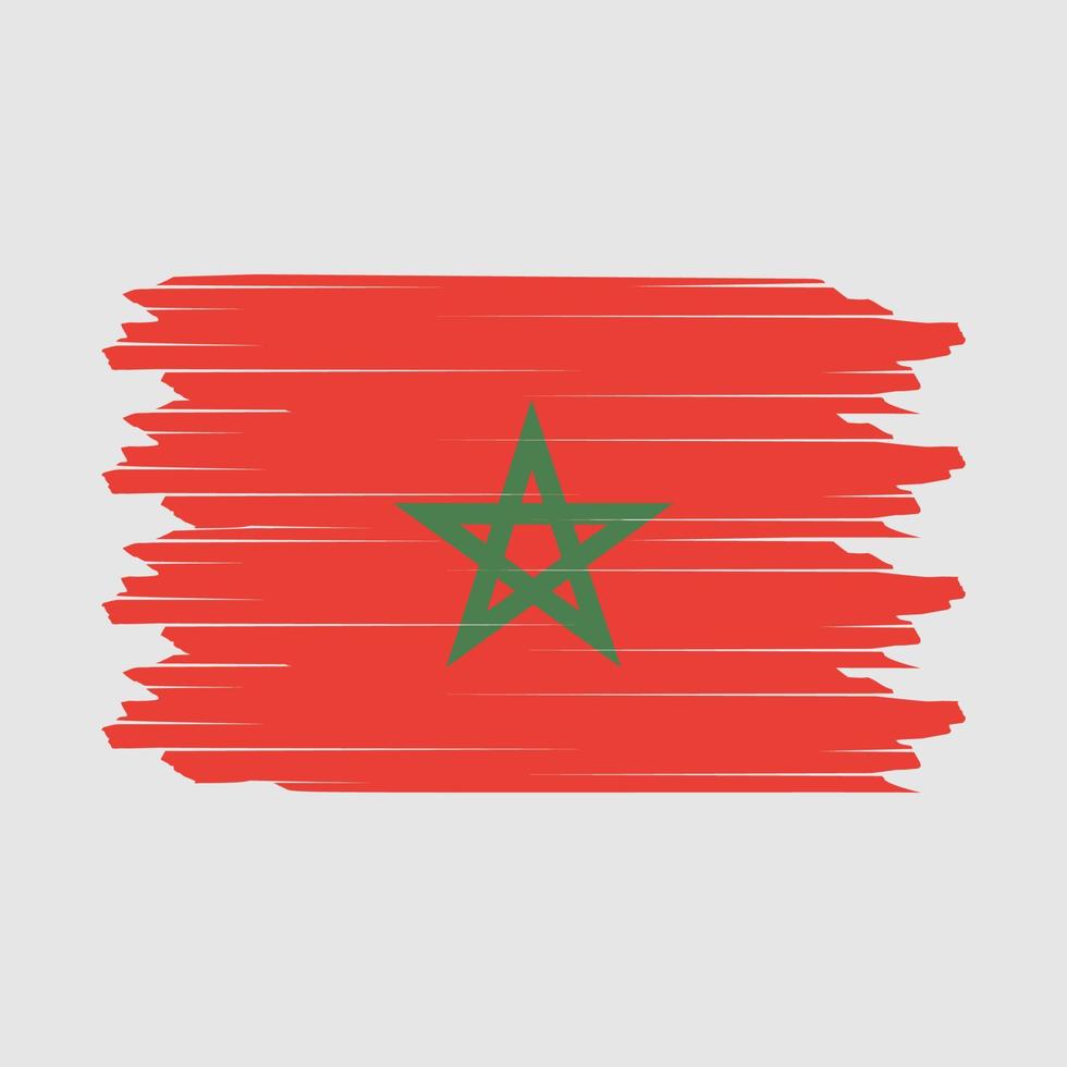 vector de pincel de bandera de marruecos