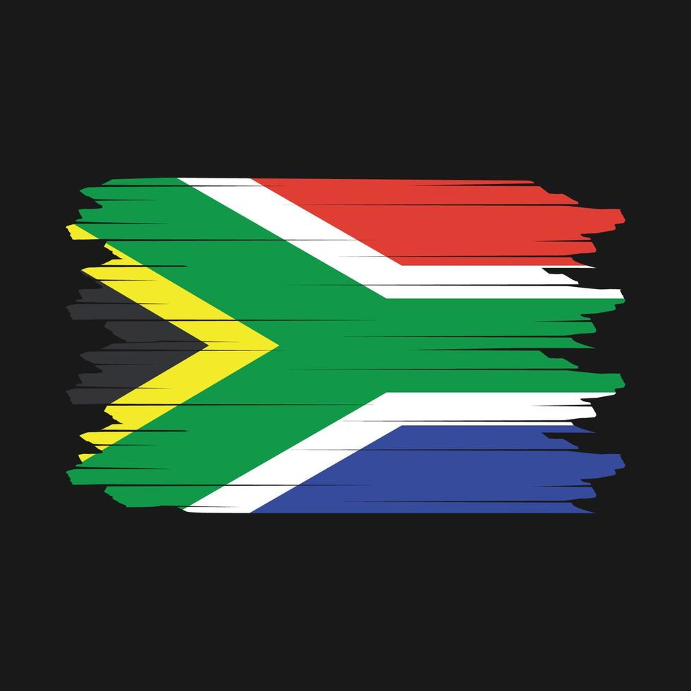South Africa Flag Brush Vector