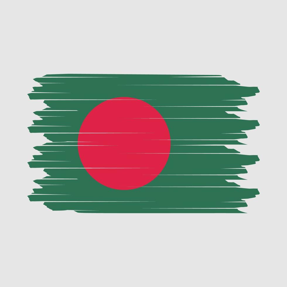 Bangladesh Flag Brush Vector