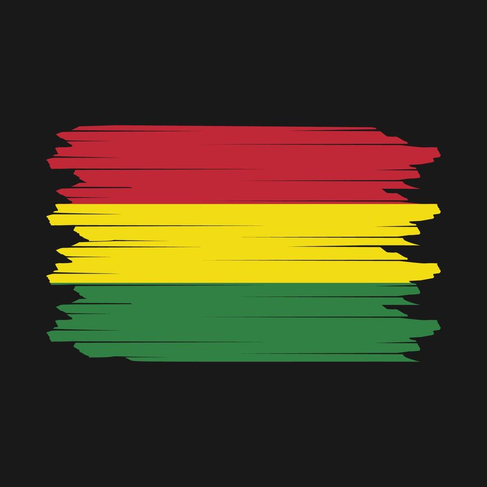 Bolivia Flag Brush Vector