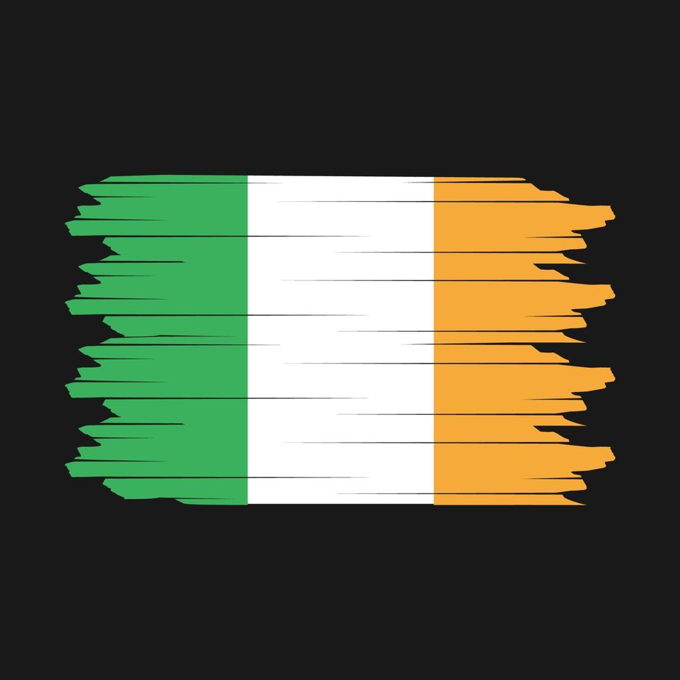 Ireland Flag Brush Vector