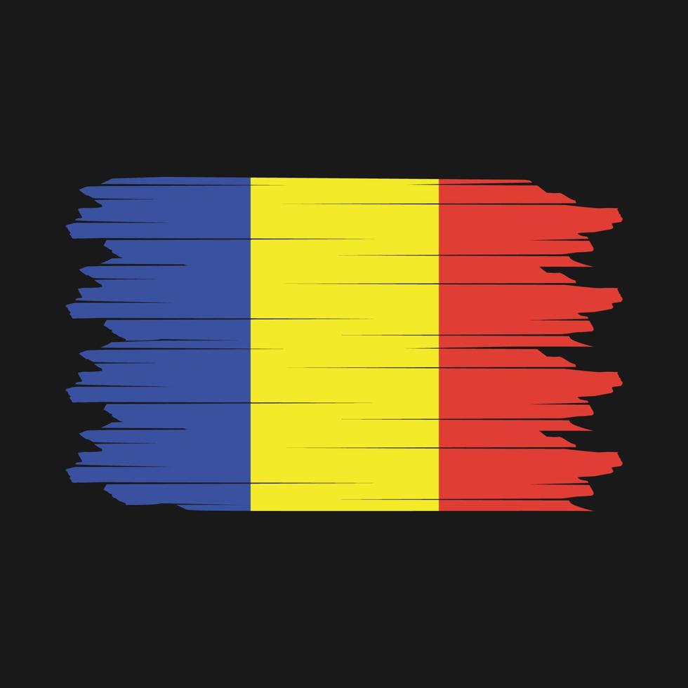 Romania Flag Brush Vector