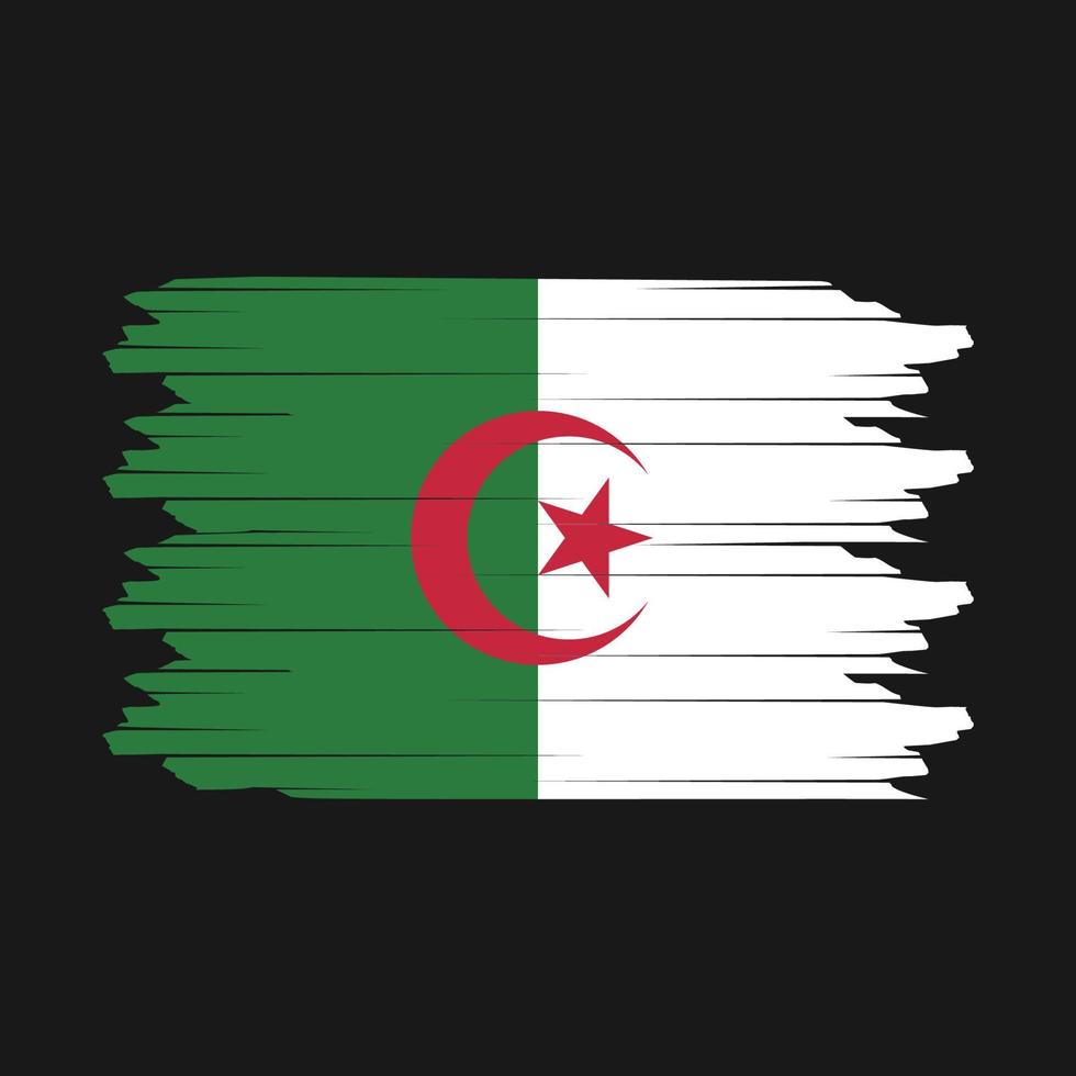 vector de pincel de bandera de argelia