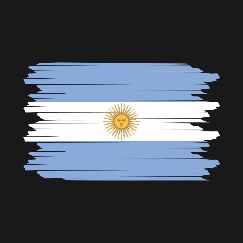 Argentina Flag Brush Vector