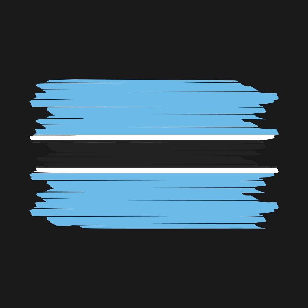 Botswana Flag Brush Vector