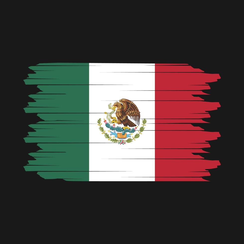 Mexico Flag Brush Vector