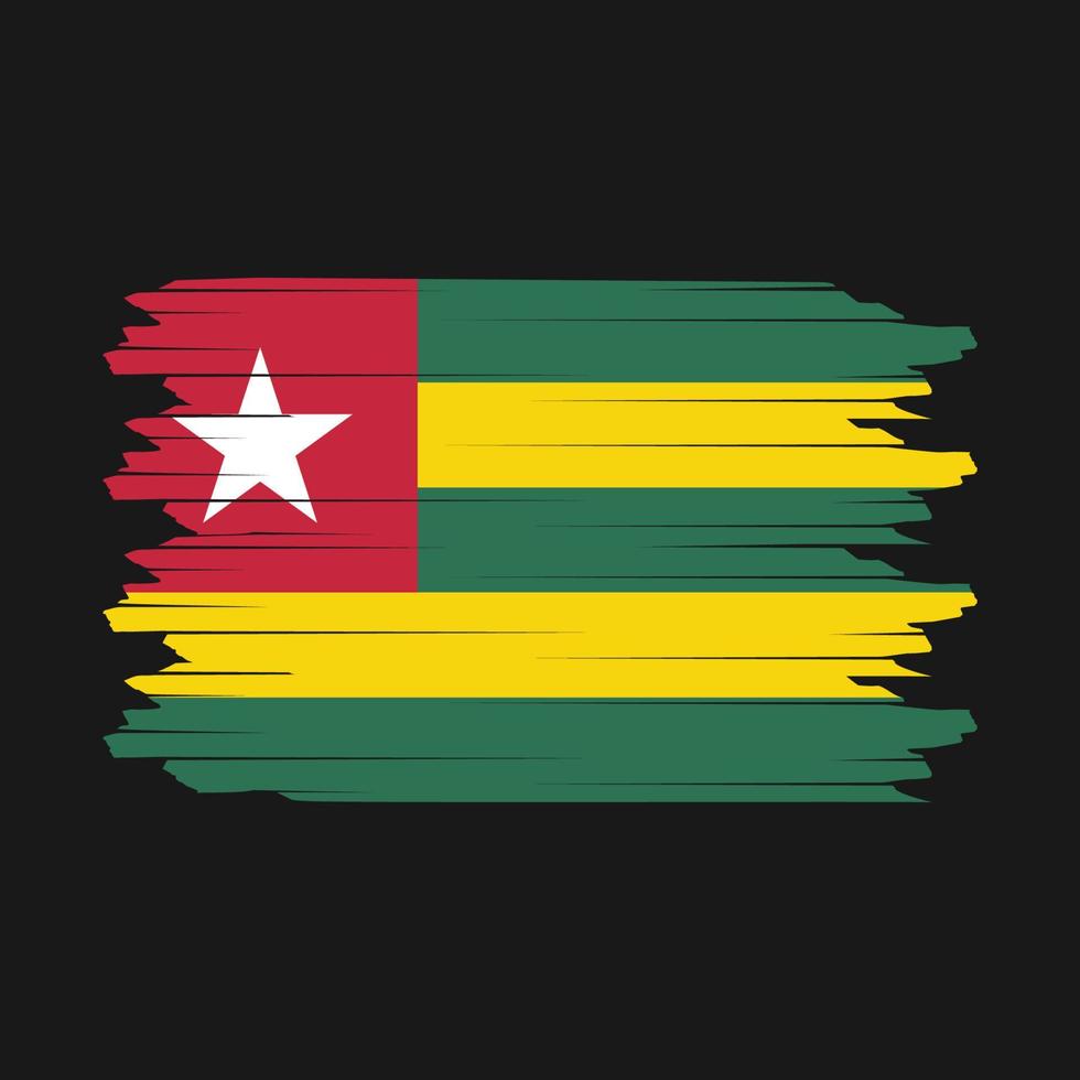 Togo Flag Brush Vector