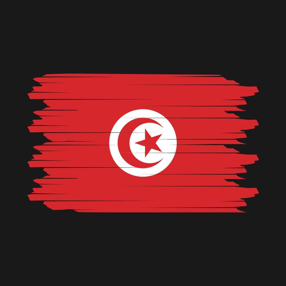 Tunisia Flag Brush Vector