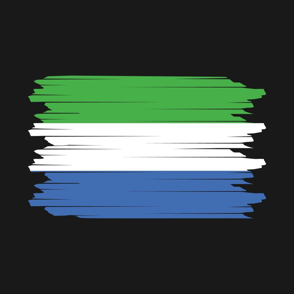 Sierra Leone Flag Brush Vector