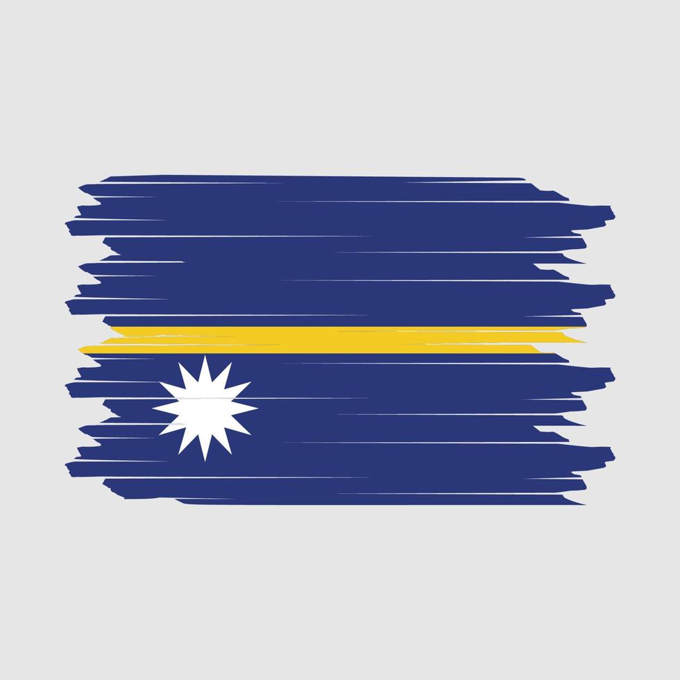 Nauru Flag Brush Vector