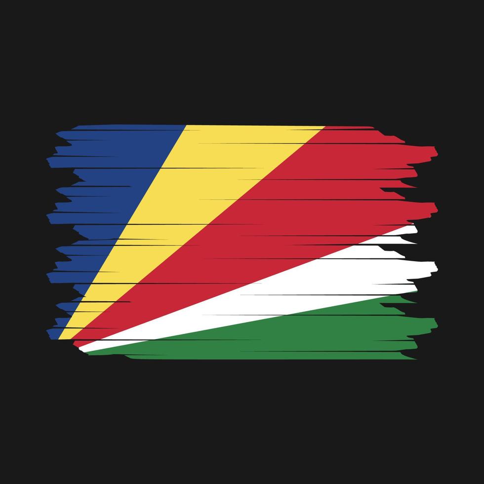 Seychelles Flag Brush Vector