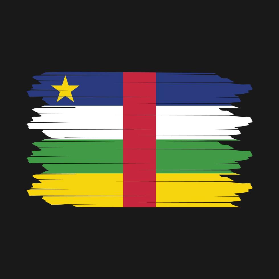 Central African Flag Brush Vector